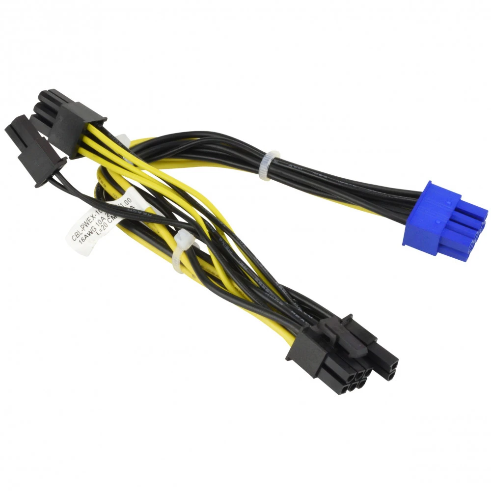 Аксессуар для сервера Supermicro 8-Pin CPU to 2x 6+2-Pin PCIe 20cm GPU Cable CBL-PWEX-1017
