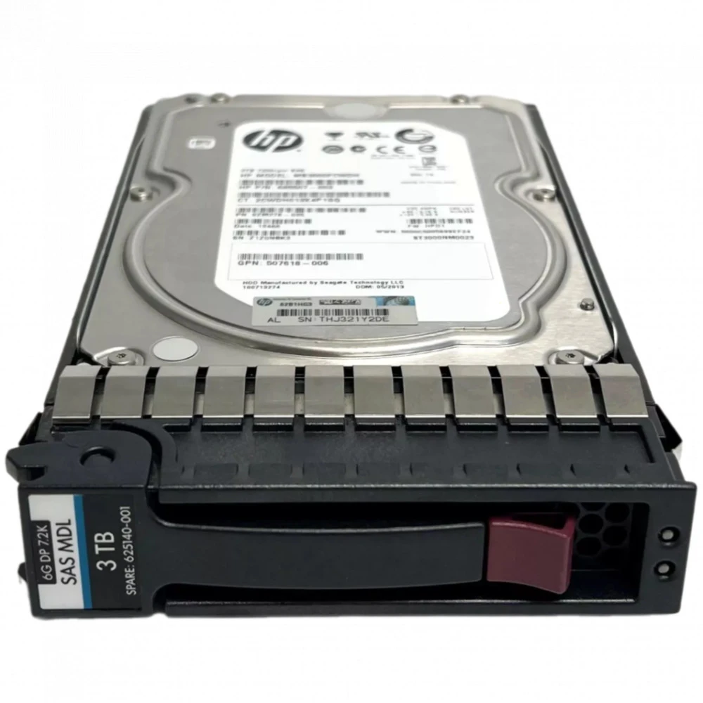 Серверный жесткий диск HPE 3TB 7.2K 6G SAS 3.5' 625031-B21 3,5 LFF, 3 ТБ, SAS