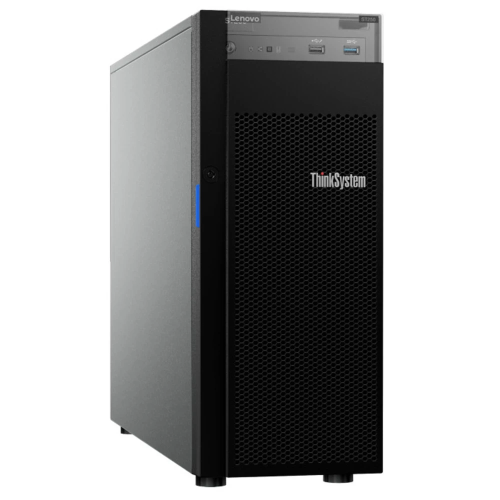 Сервер Lenovo ThinkSystem ST250 7Y45A049EA Tower, Xeon E-2276G, 3800 МГц, 6, 12, 1 x 16 ГБ, LFF 3.5", 8