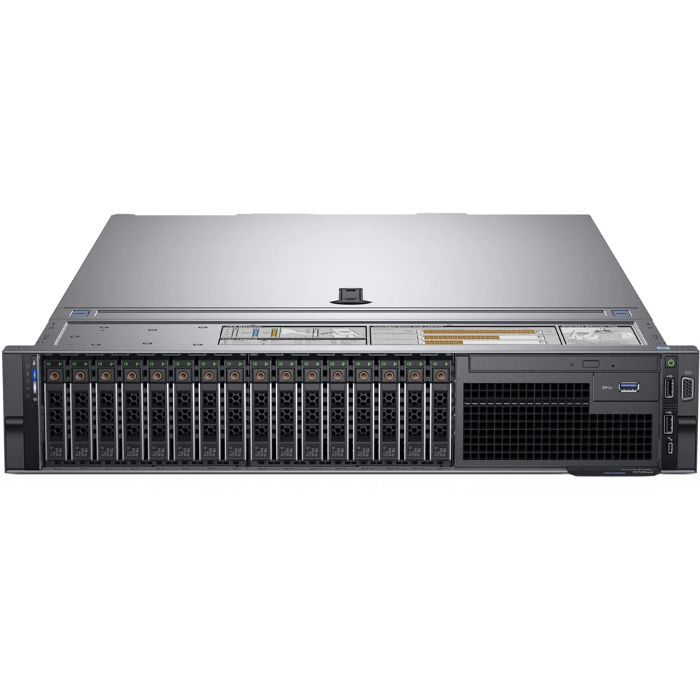 Сервер Dell PowerEdge R740 210-AKXJ-257 2U Rack, Xeon Gold 5115, 2400 МГц, 10, 13.75, 2 x 32 ГБ, SFF 2.5", 16, 4x 960 ГБ