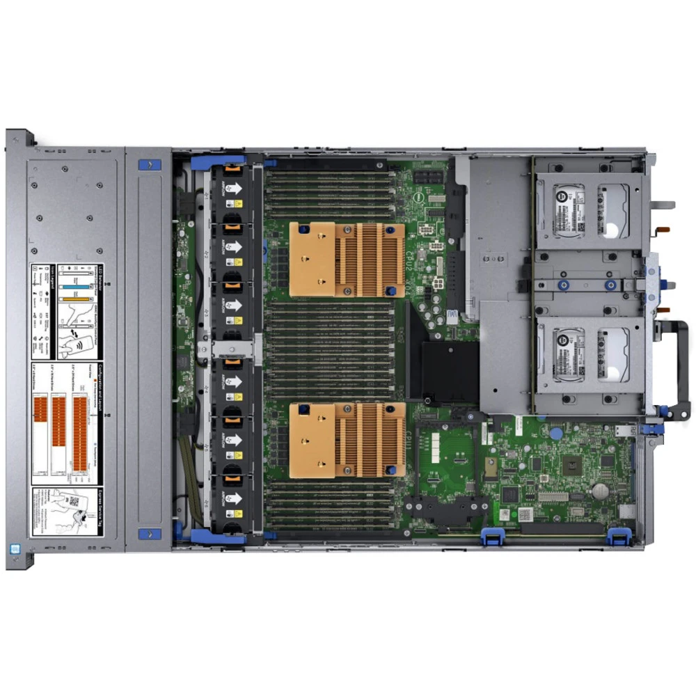 Сервер Dell PowerEdge R740 210-AKXJ-350 2U Rack, Xeon Silver 4210R, 2400 МГц, 10, 13.75, 2 x 16 ГБ, SFF 2.5", 16, 1x 1.2 ТБ