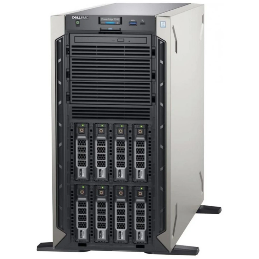 Сервер Dell PowerEdge T340 PET340RU1-03 Tower, Xeon E-2224, 3400 МГц, 4, 8, 1 x 16 ГБ, LFF 3.5", 8, 1x 4 ТБ