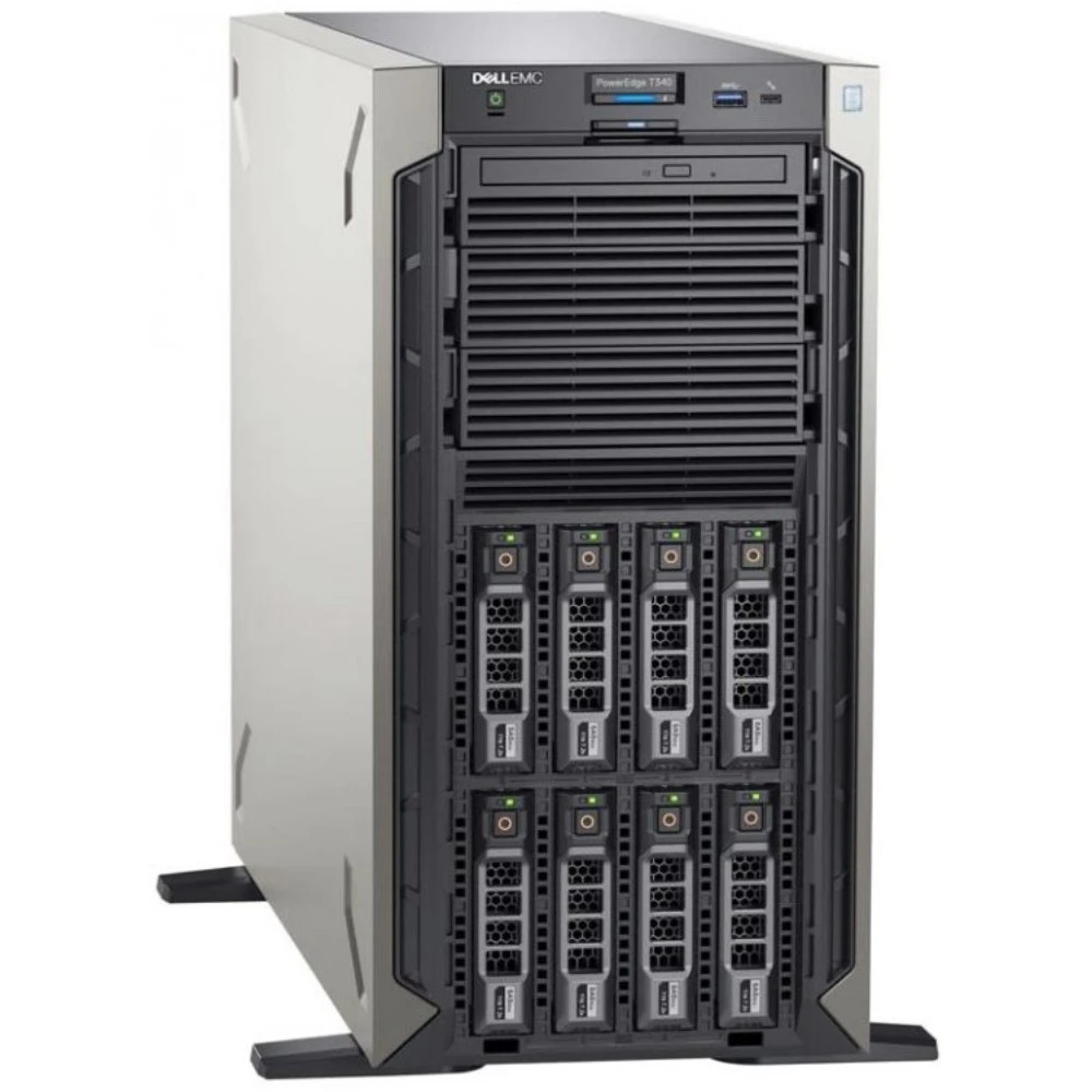 Сервер Dell PowerEdge T340 PET340RU1-03 Tower, Xeon E-2224, 3400 МГц, 4, 8, 1 x 16 ГБ, LFF 3.5", 8, 1x 4 ТБ