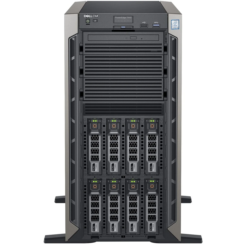 Сервер Dell PowerEdge T440 PET440RU2-01 Tower, Xeon Silver 4210, 2200 МГц, 10, 13.75, 2 x 16 ГБ, LFF 3.5", 8, 1x 1.92 ТБ