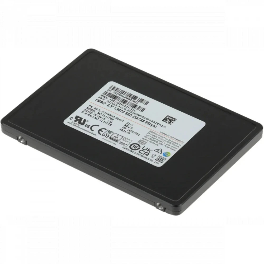 Серверный жесткий диск Samsung PM897 MZ7L31T9HBNA-00A07 2,5 SFF, 1.92 ТБ, SATA