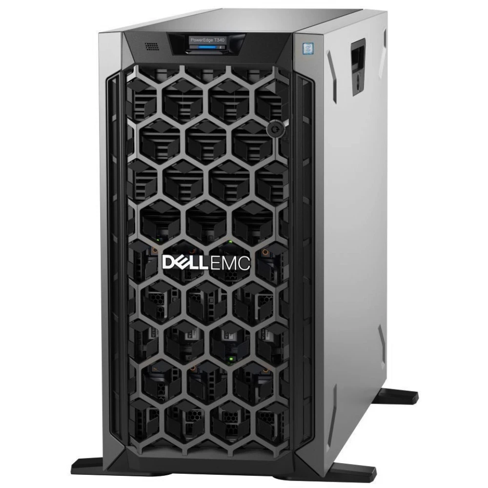 Сервер Dell PowerEdge T340 PET340RU1-04 Tower, Xeon E-2224, 3400 МГц, 4, 8, 1 x 16 ГБ, SFF 2.5", 8, 1x 8 ТБ