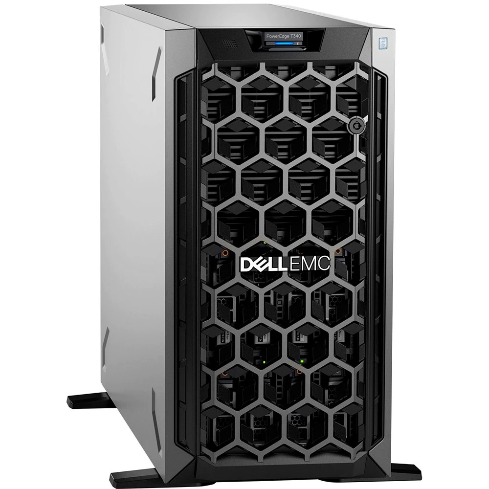 Сервер Dell PowerEdge T340 PET340RU1-04 Tower, Xeon E-2224, 3400 МГц, 4, 8, 1 x 16 ГБ, SFF 2.5", 8, 1x 8 ТБ