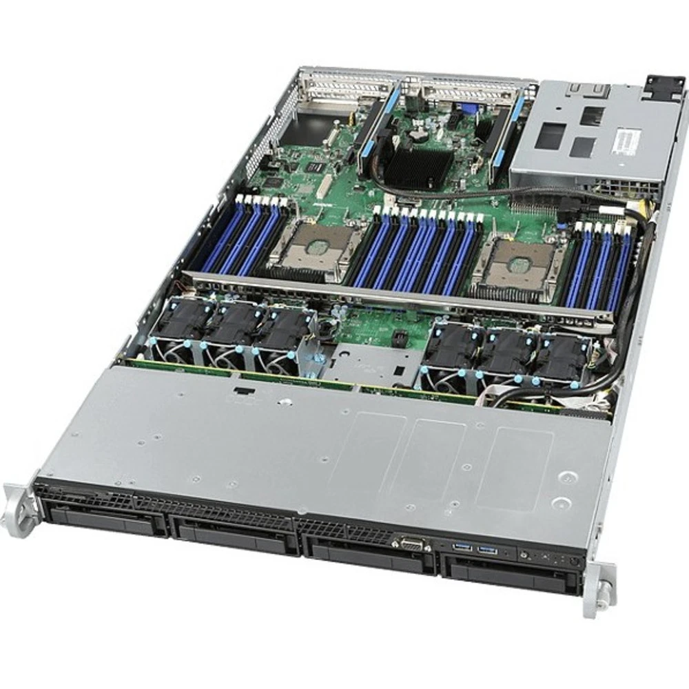 Сервер Intel R1304WFTYSR LWF1304YS814600 1U Rack, Xeon Silver 4214R, 2400 МГц, 12, 16.5, 4 x 16 ГБ, SFF 2.5" + LFF  3.5", 4