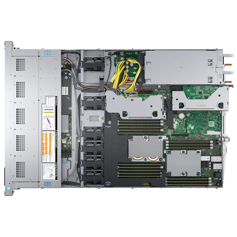 Сервер Dell PowerEdge R440 PER440CEEM05-210-ALZE-C2 1U Rack, Xeon Silver 4210, 2200 МГц, 10, 13.75, 1 x 16 ГБ, SFF 2.5", 8, 1x 600 ГБ