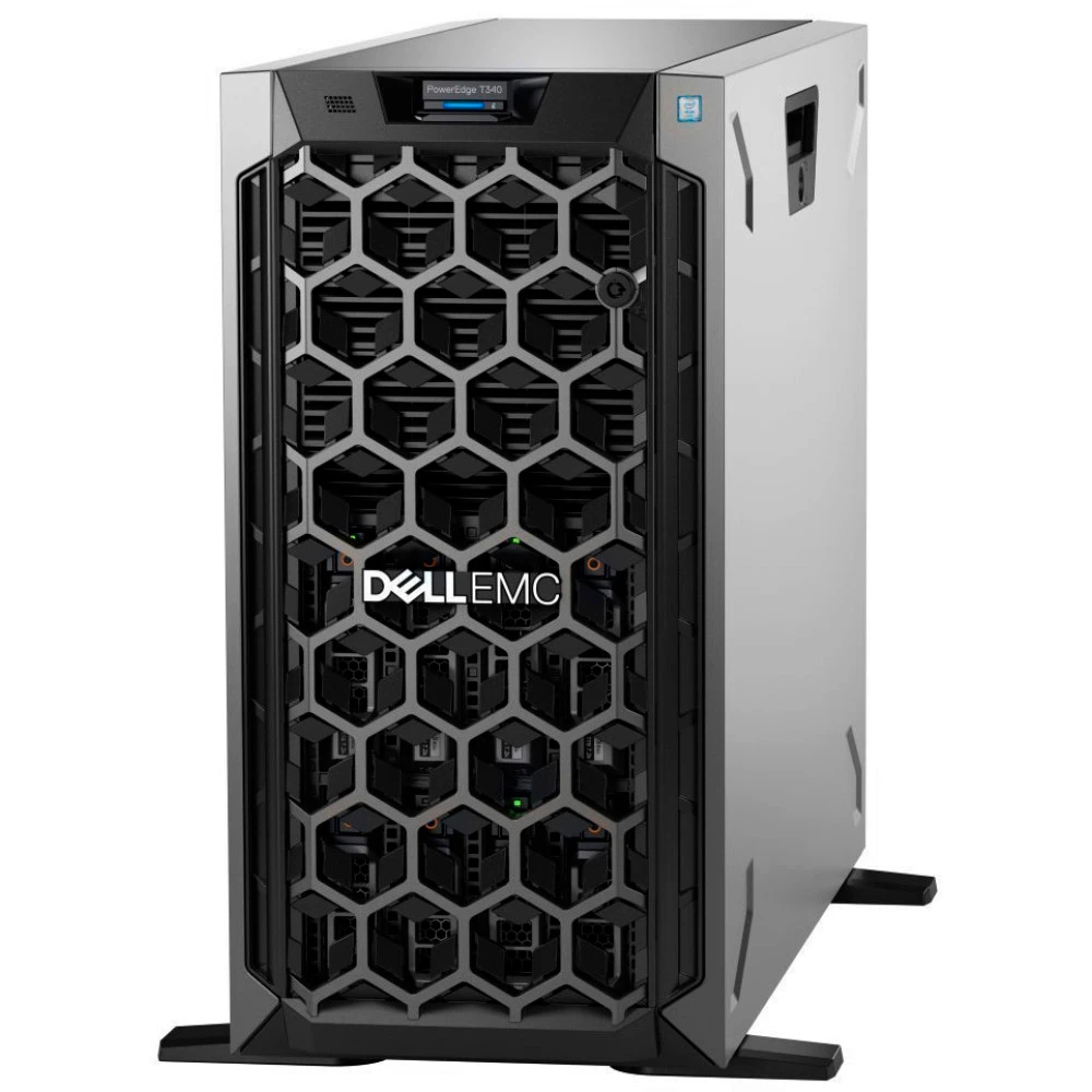 Сервер Dell PowerEdge T340 PET340CEEM01-210-AQSN-A Tower, Xeon E-2224, 3400 МГц, 4, 8, 1 x 16 ГБ, LFF 3.5", 8, 1x 1 ТБ