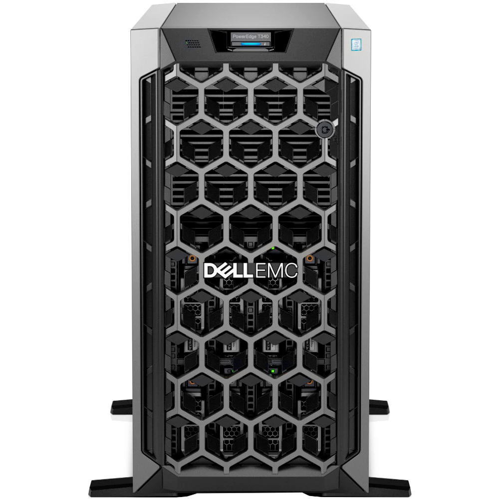 Сервер Dell PowerEdge T340 PET340CEEM01-210-AQSN-A Tower, Xeon E-2224, 3400 МГц, 4, 8, 1 x 16 ГБ, LFF 3.5", 8, 1x 1 ТБ