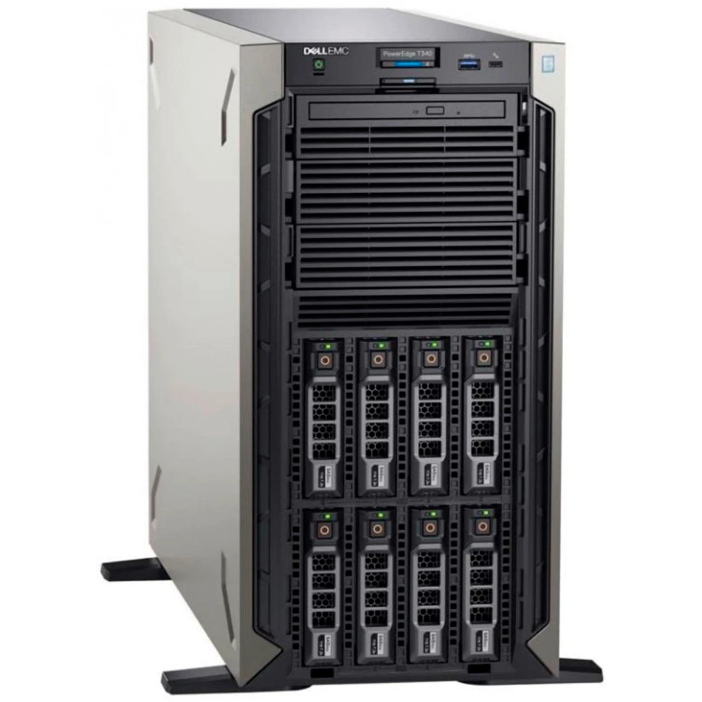 Сервер Dell PowerEdge T340 PET340CEEM01-210-AQSN-A Tower, Xeon E-2224, 3400 МГц, 4, 8, 1 x 16 ГБ, LFF 3.5", 8, 1x 1 ТБ