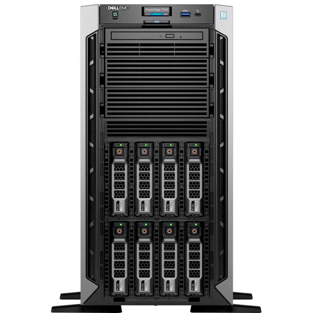 Сервер Dell PowerEdge T340 PET340CEEM01-210-AQSN-A Tower, Xeon E-2224, 3400 МГц, 4, 8, 1 x 16 ГБ, LFF 3.5", 8, 1x 1 ТБ