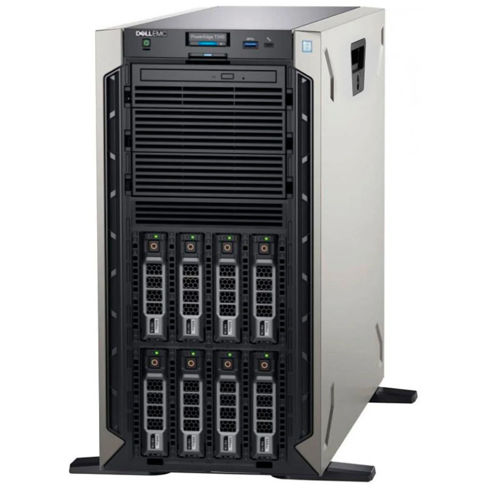 Сервер Dell PowerEdge T340 PET340CEEM01-210-AQSN-A Tower, Xeon E-2224, 3400 МГц, 4, 8, 1 x 16 ГБ, LFF 3.5", 8, 1x 1 ТБ