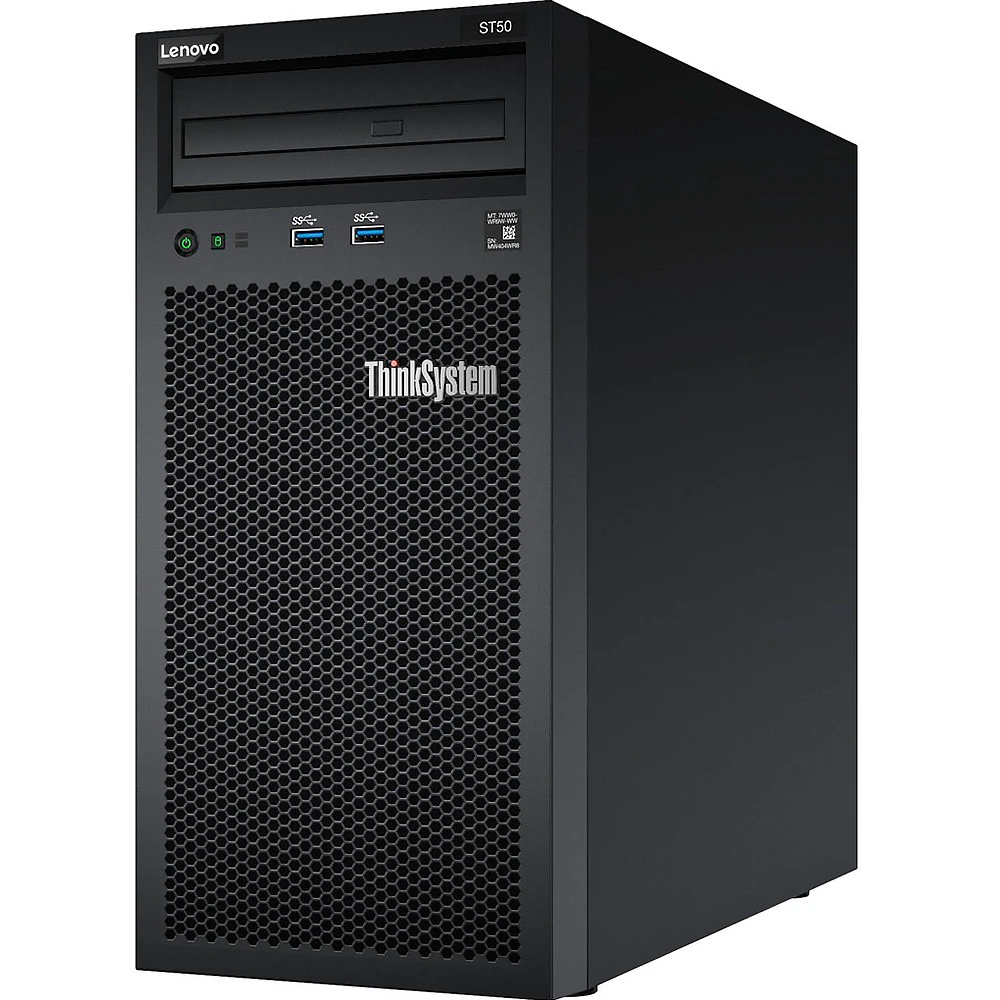 Сервер Lenovo ThinkSystem ST50 7Y48A03YEA Tower, Xeon E-2226G, 3400 МГц, 6, 12, 1 x 16 ГБ, LFF 3.5", 4, 1x 480 ГБ