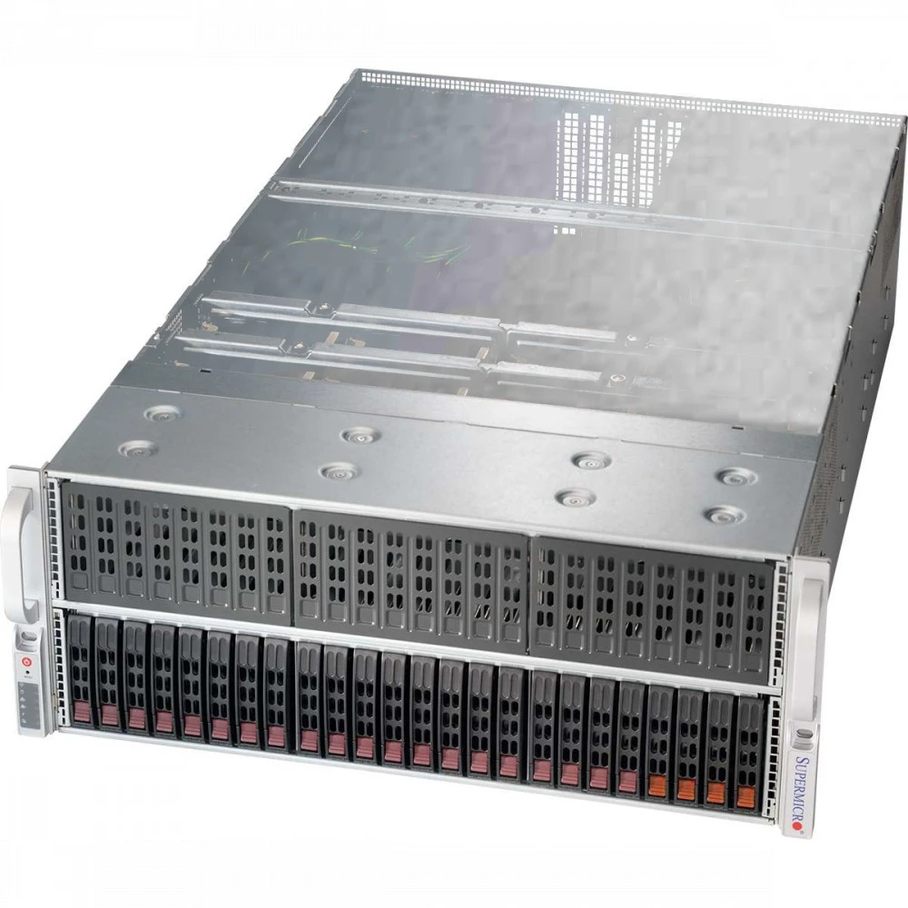 Сервер Supermicro AS-4124GS-TNR-OTO-0 4U Rack, EPYC 7252, 3100 МГц, 8, 64, 1 x 8 ГБ, SFF 2.5", 24, 2x 240 ГБ