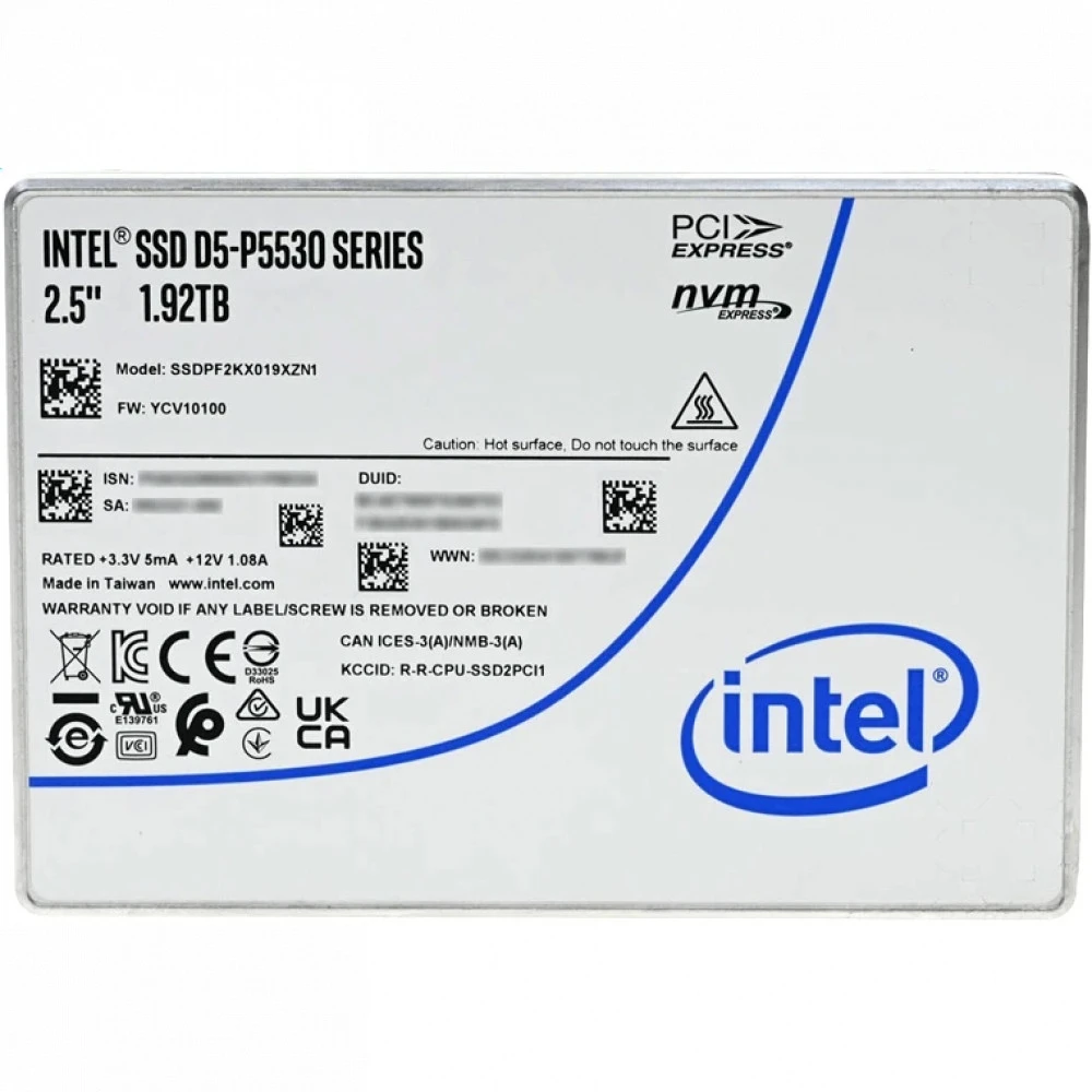 Серверный жесткий диск Intel SSDPF2KX019XZN1 2,5 SFF, 1.92 ТБ, NVMe