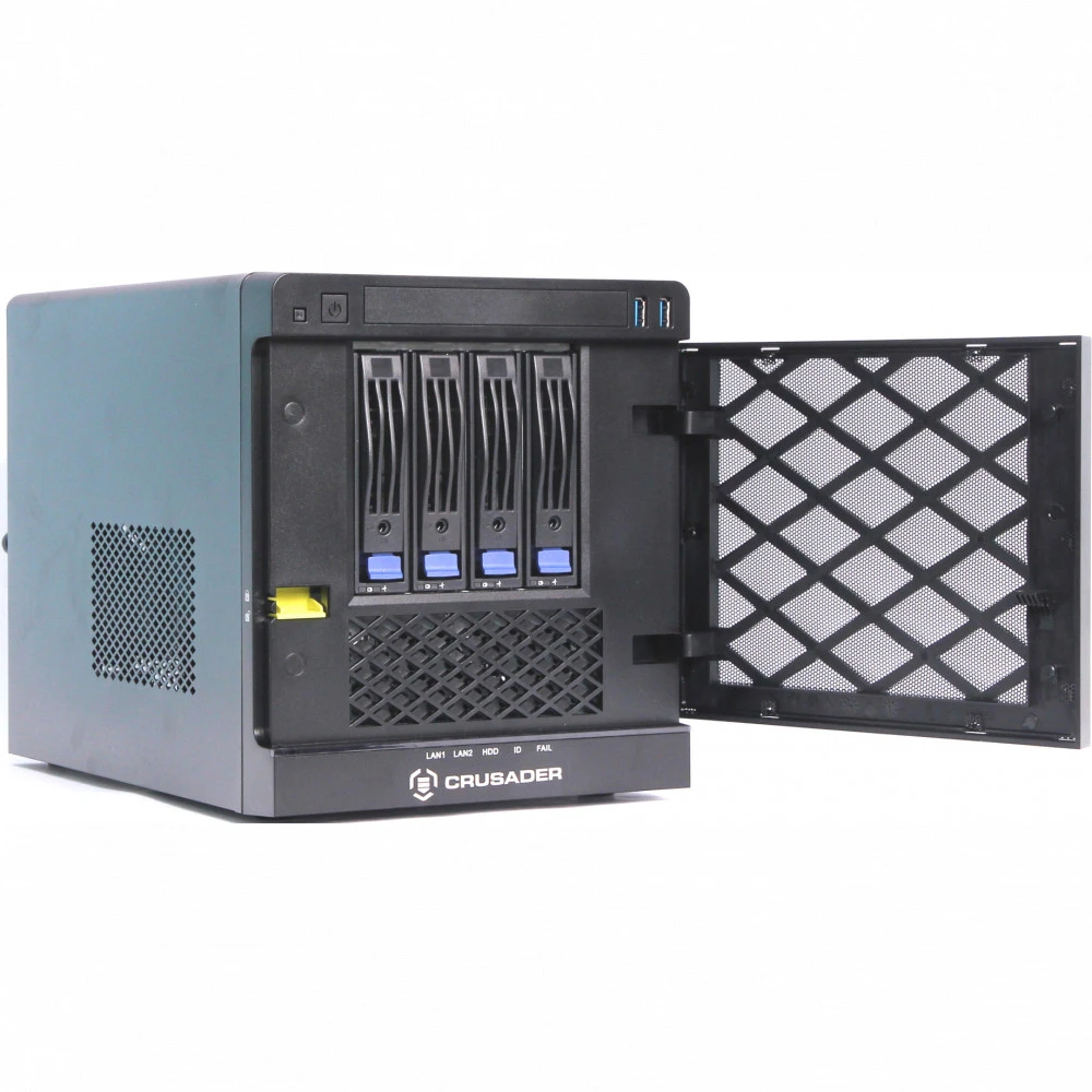 Сервер Crusader Mini 120T Tower, Xeon E-2244G, 3800 МГц, 4, 8, 1 x 16 ГБ, LFF 3.5", 4, 2x 480 ГБ
