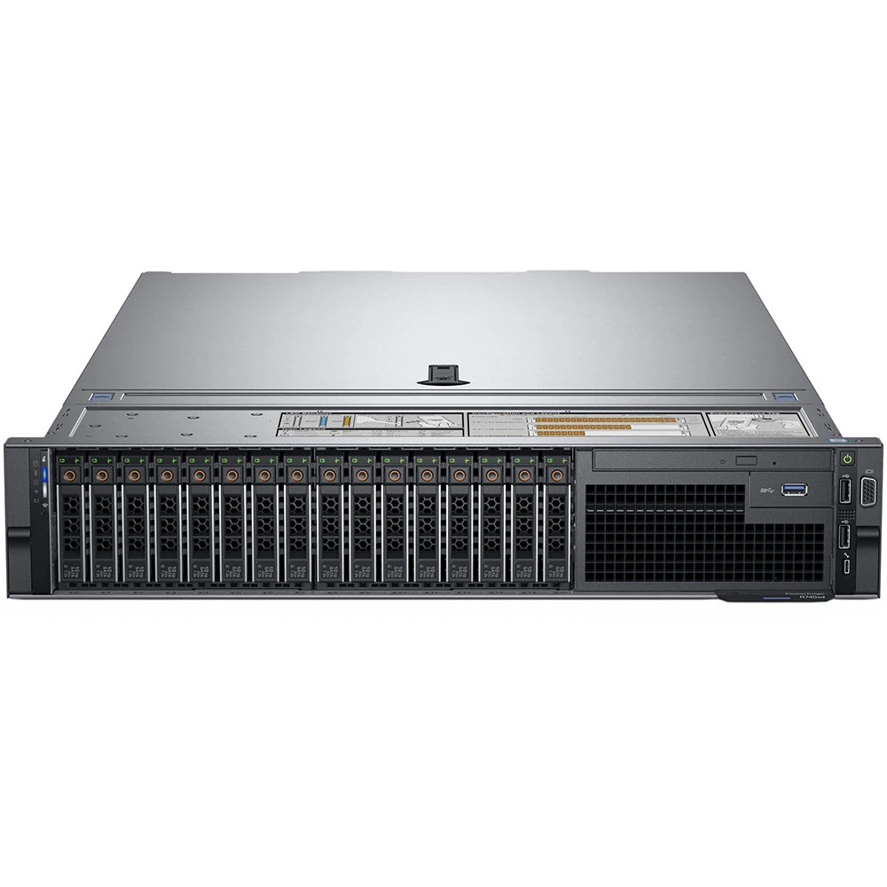 Сервер Dell PowerEdge R740 210-AKXJ-361 2U Rack, Xeon Silver 4215R, 3200 МГц, 8, 11, 24 x 16 ГБ, SFF 2.5", 16