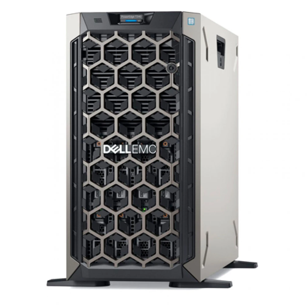 Сервер Dell PowerEdge T340 210-AQSN-27 Tower, Xeon E-2124, 3300 МГц, 4, 8, 2 x 8 ГБ, LFF 3.5", 8, 4x 300 ГБ