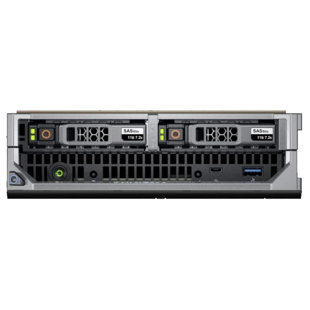 Сервер Dell PowerEdge M640 210-ALTL-31 Blade, Xeon Silver 4215, 2500 МГц, 8, 11, 16 x 32 ГБ, SFF 2.5", 2, 2x 600 ГБ