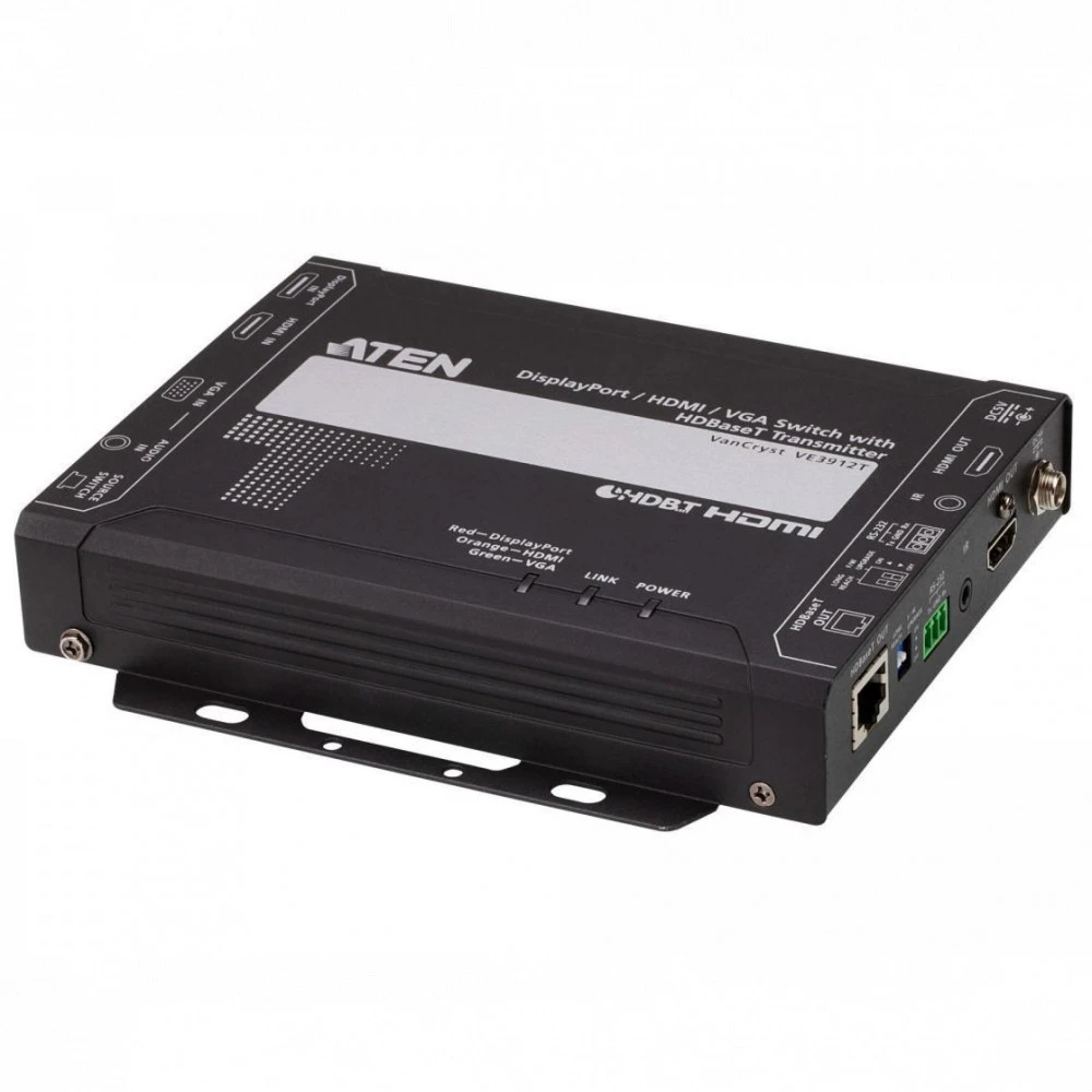 Сетевое устройство ATEN DisplayPort / HDMI / VGA Switch with HDBaseT Transmitter VE3912T-AT-G Трансмиттер