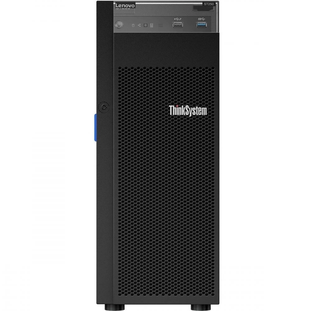 Сервер Lenovo ThinkSystem ST250 7Y46S0TC00 Tower, Core i3-9100, 3600 МГц, 4, 6, 2 x 8 ГБ, SFF 2.5", 8, 2x 240 ГБ