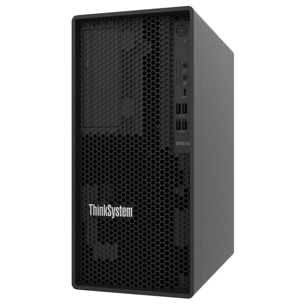 Сервер Lenovo ThinkSystem ST50 v2 7D8JA00FEA Tower, Xeon E-2356G, 3200 МГц, 6, 12, 1 x 16 ГБ, LFF 3.5", 3, 2x 2 ТБ