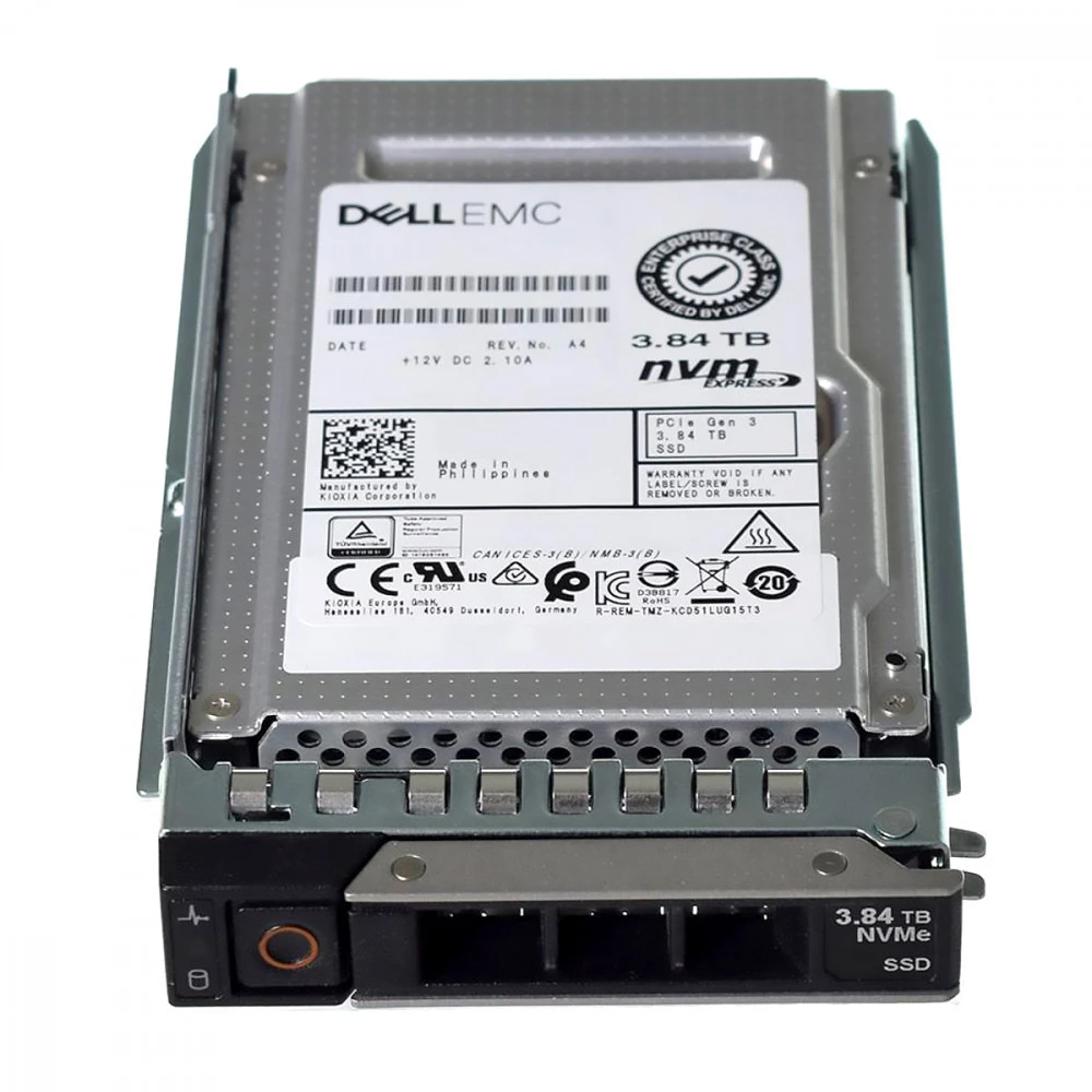 Серверный жесткий диск Dell SSD 3.84TB U.2 G15 Hard Drive NVMe RI 400-BKGL 2,5 SFF, 3.84 ТБ, PCIe