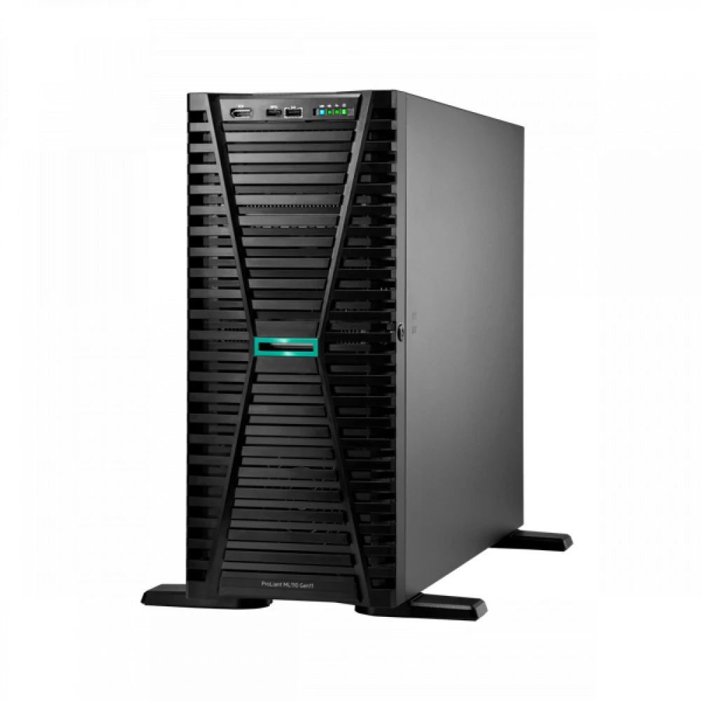 Сервер HPE ProLiant ML110 Gen11 P71659-425 Tower, Xeon Silver 4510, 2400 МГц, 12, 30, 2 x 32 ГБ, SFF 2.5", 16, 2x 480 ГБ