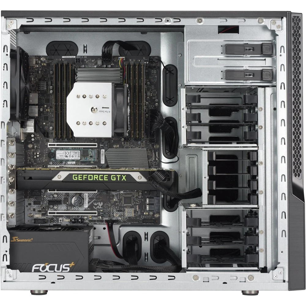 Серверный корпус Supermicro S5 Mid-Tower Chassis for System Assembly (Black) w/ 750w CSE-GS5A-754K