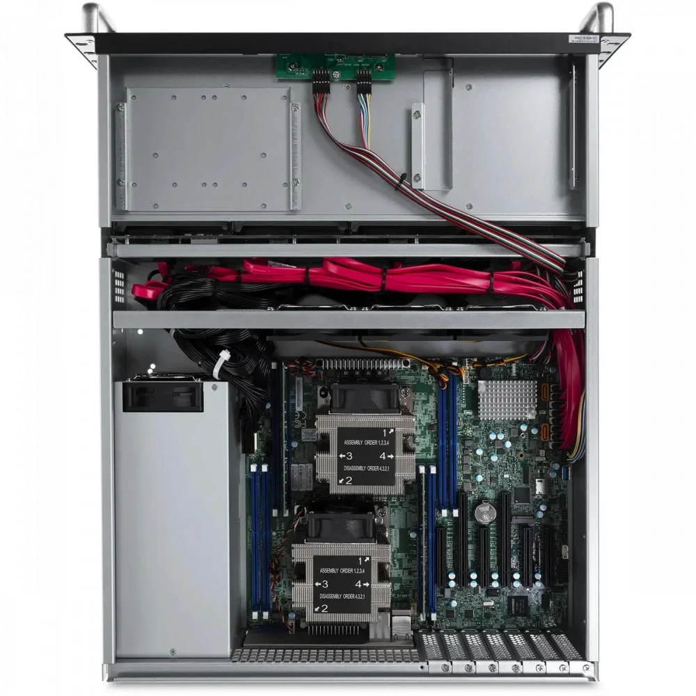 Сервер iRU Rock s2208e 2146126 2U Rack, Xeon Gold 6128, 3400 МГц, 6, 19.25, 2 x 16 ГБ, SFF 2.5" + LFF 3.5", 8