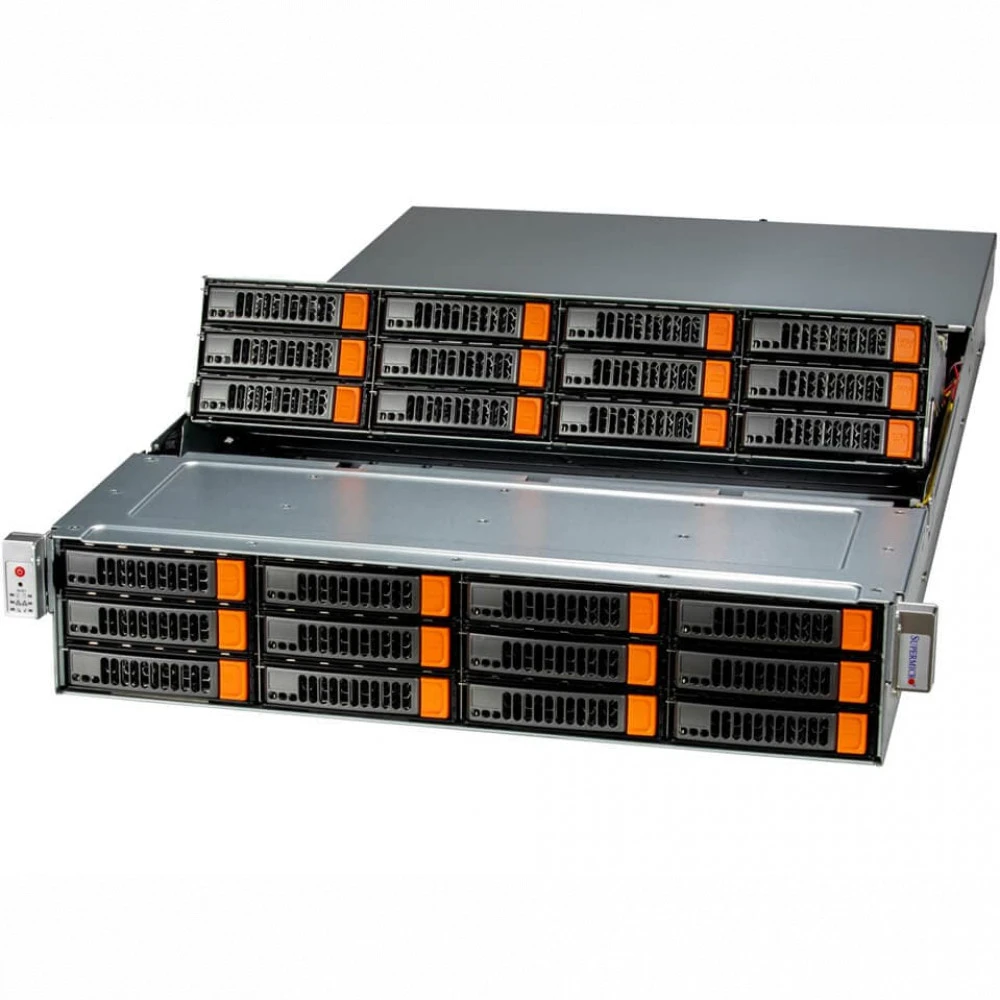Сервер Supermicro SuperStorage 2U Server 521E-E1CR24H SSG-521E-E1CR24H. 2U Rack, Xeon Gold 6544Y, 3600 МГц, 16, 45, 4 x 64 ГБ, LFF 3.5", 24, 1x 8 ТБ, 1x 480 ГБ