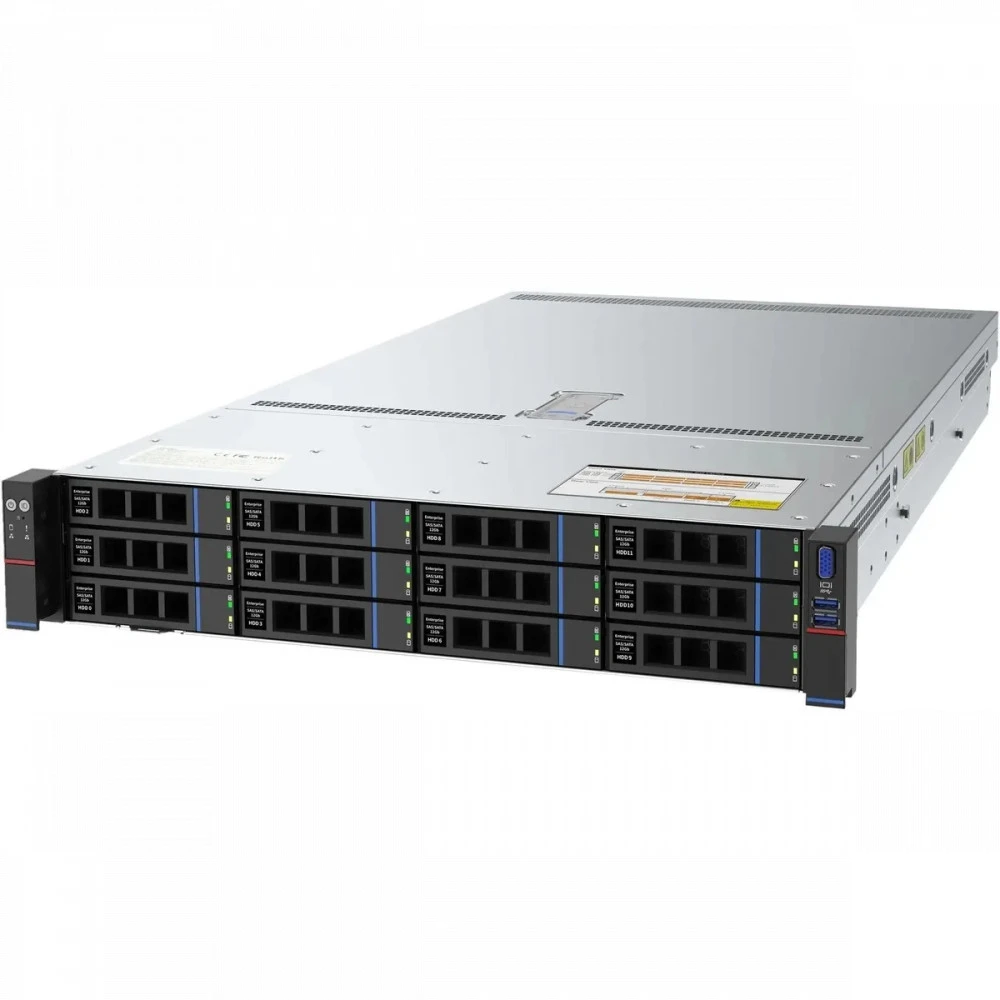 Сервер iRU Rock g2212p 2159977 2U Rack, Xeon Gold 6338N, 2200 МГц, 32, 48, 4 x 32 ГБ, SFF 2.5" + LFF  3.5", 14