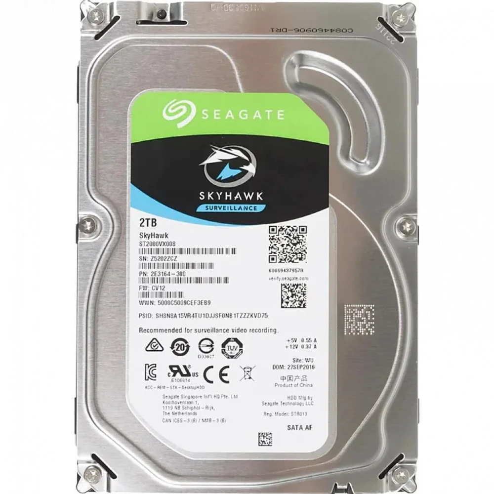 Серверный жесткий диск Seagate Skyhawk ST2000VX008 Pull 3,5 LFF, 2 ТБ, SATA