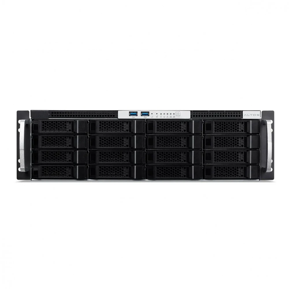 Сервер Altos BrainSphere S340 F6 Zbox US.RUATL.00A 3U Rack, Xeon E-2356G, 3200 МГц, 6, 12, 1 x 16 ГБ, SFF 2.5" + LFF 3.5", 16