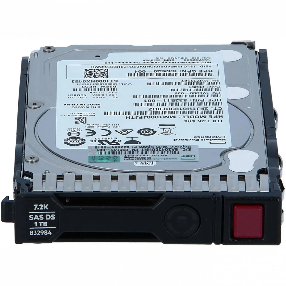 Серверный жесткий диск HPE 1TB SAS 12G 7.2K SFF 832514-B21 2,5 SFF, 1 ТБ, SAS