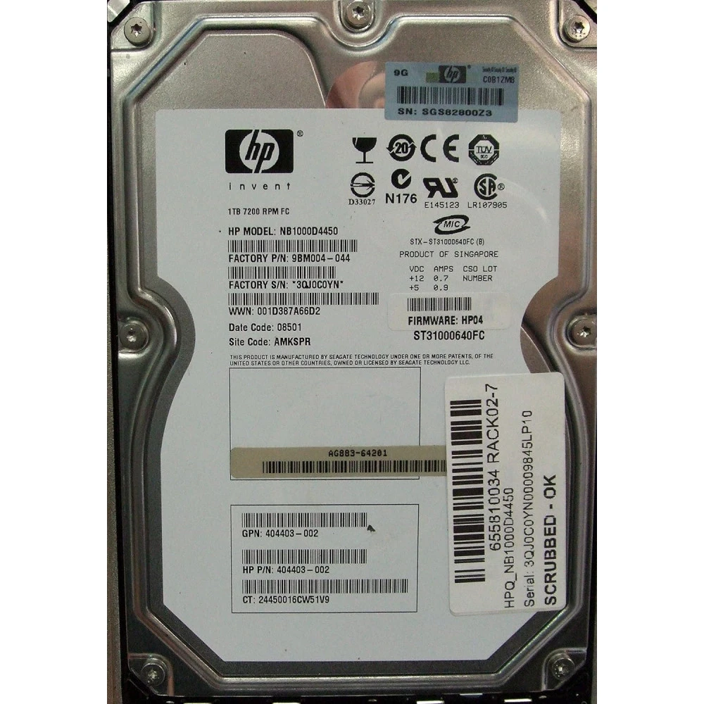 Серверный жесткий диск HPE 1 ТБ AG883A 3,5 LFF, 1 ТБ, SATA