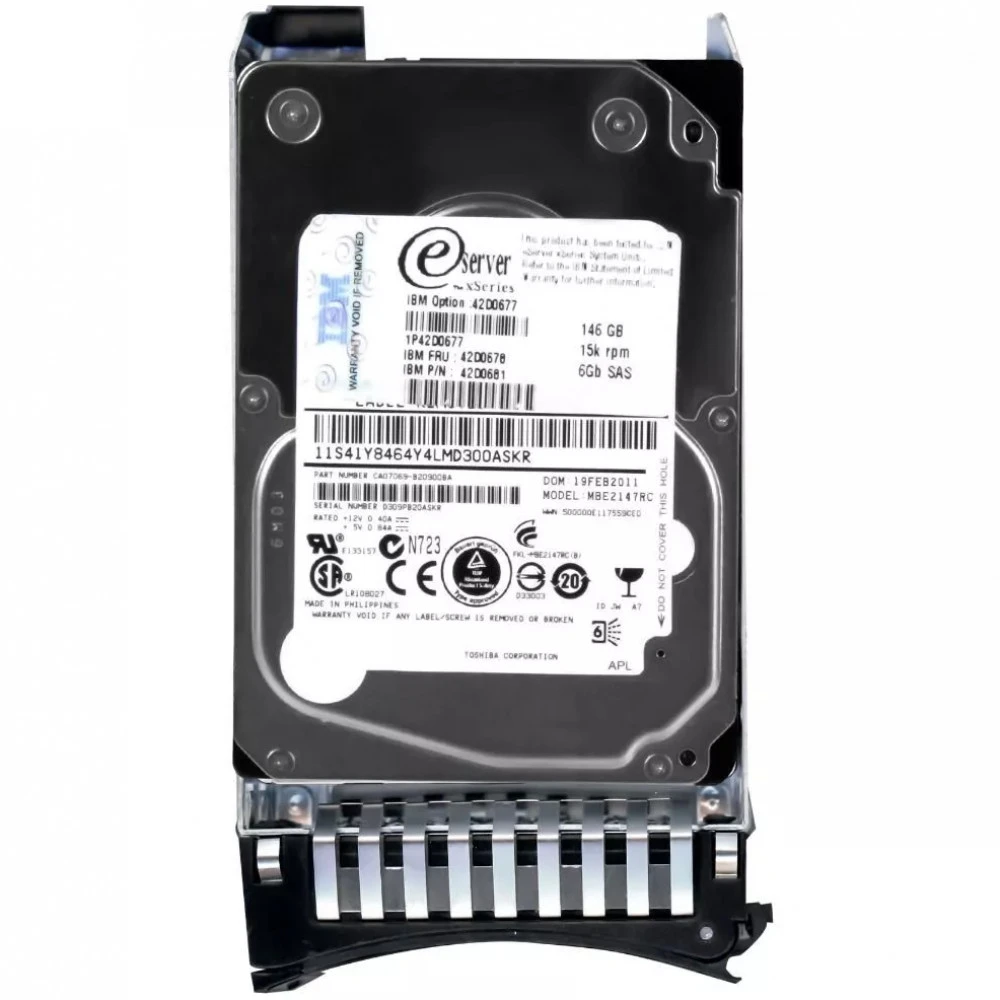 Серверный жесткий диск IBM 146GB 15K SAS 2.5 HDD 42D0678 2,5 SFF, 146 ГБ, SAS