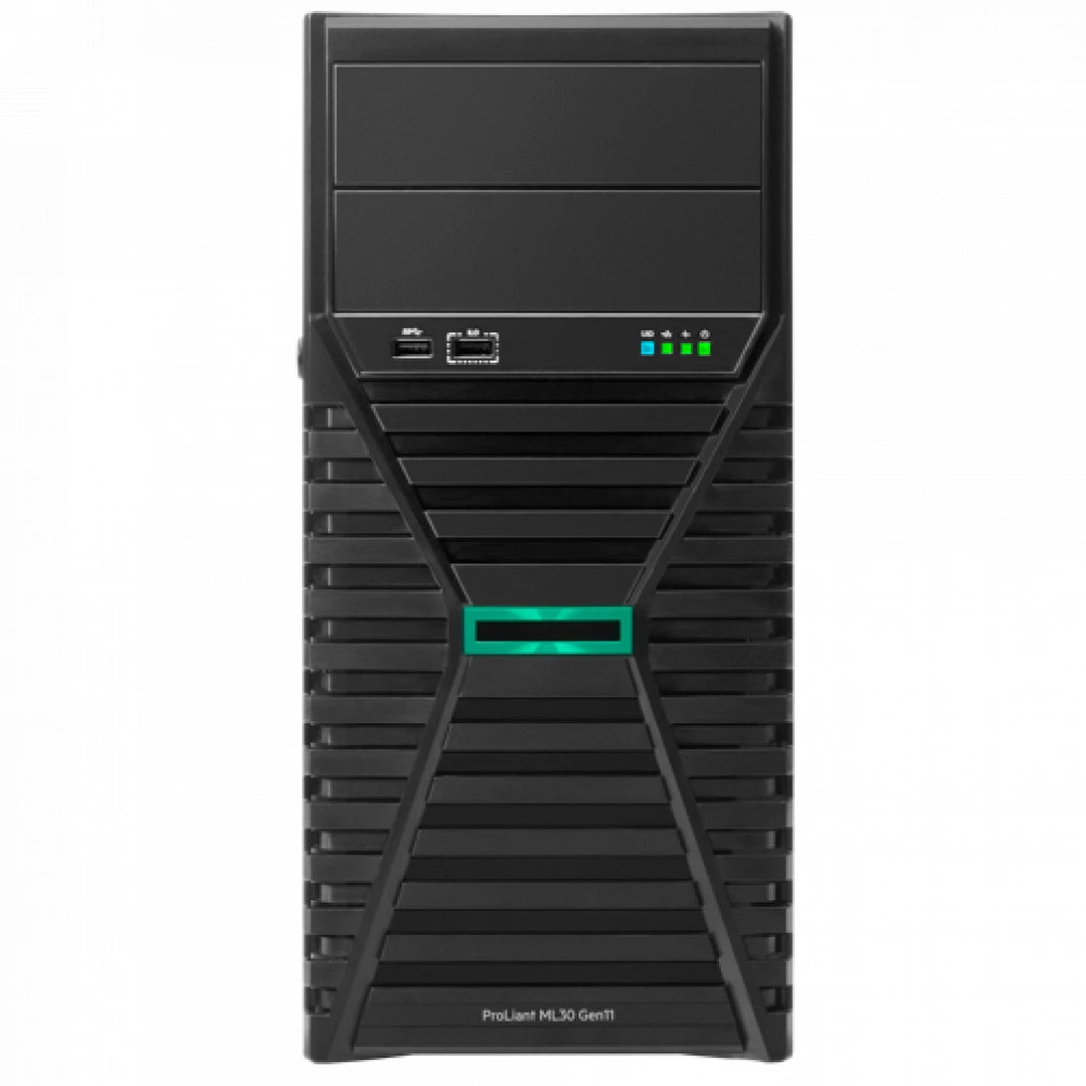 Сервер HPE ML30 Gen11 P65096-421 Tower, Xeon E-2436, 2900 МГц, 6, 18, 1 x 16 ГБ, SFF 2.5" + LFF 3.5", 8