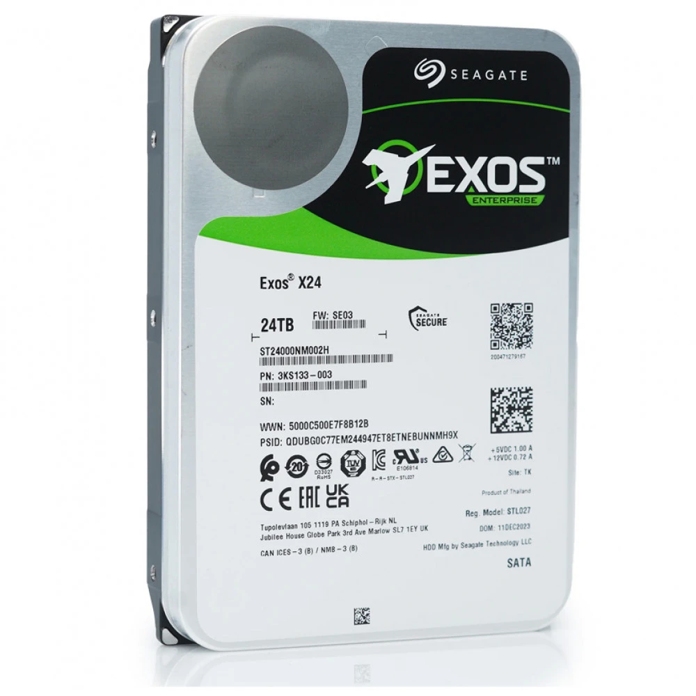 Серверный жесткий диск Seagate Exos X24 X24 ST24000NM002H 3,5 LFF, 240 ГБ, SATA