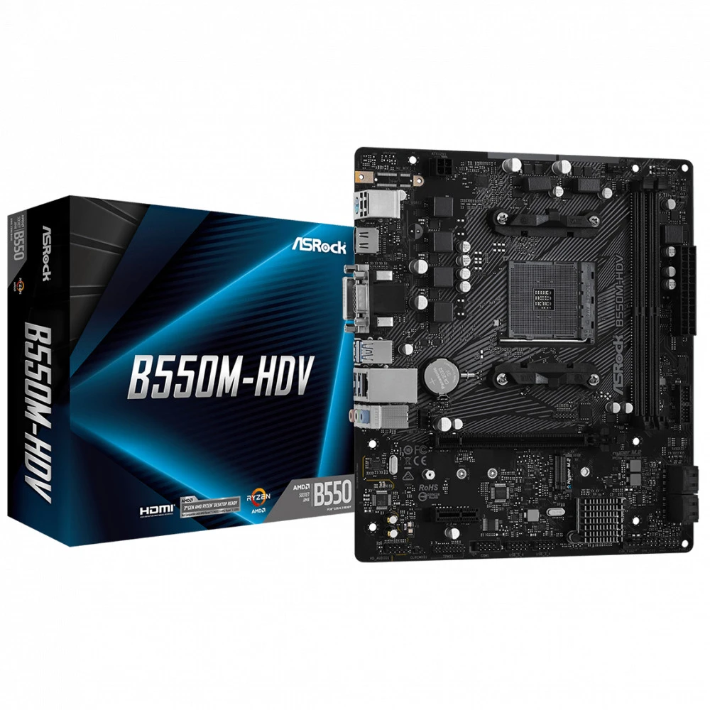 Материнская плата ASRock B550M-HDV DDR4 Micro-ATX, AMD AM4