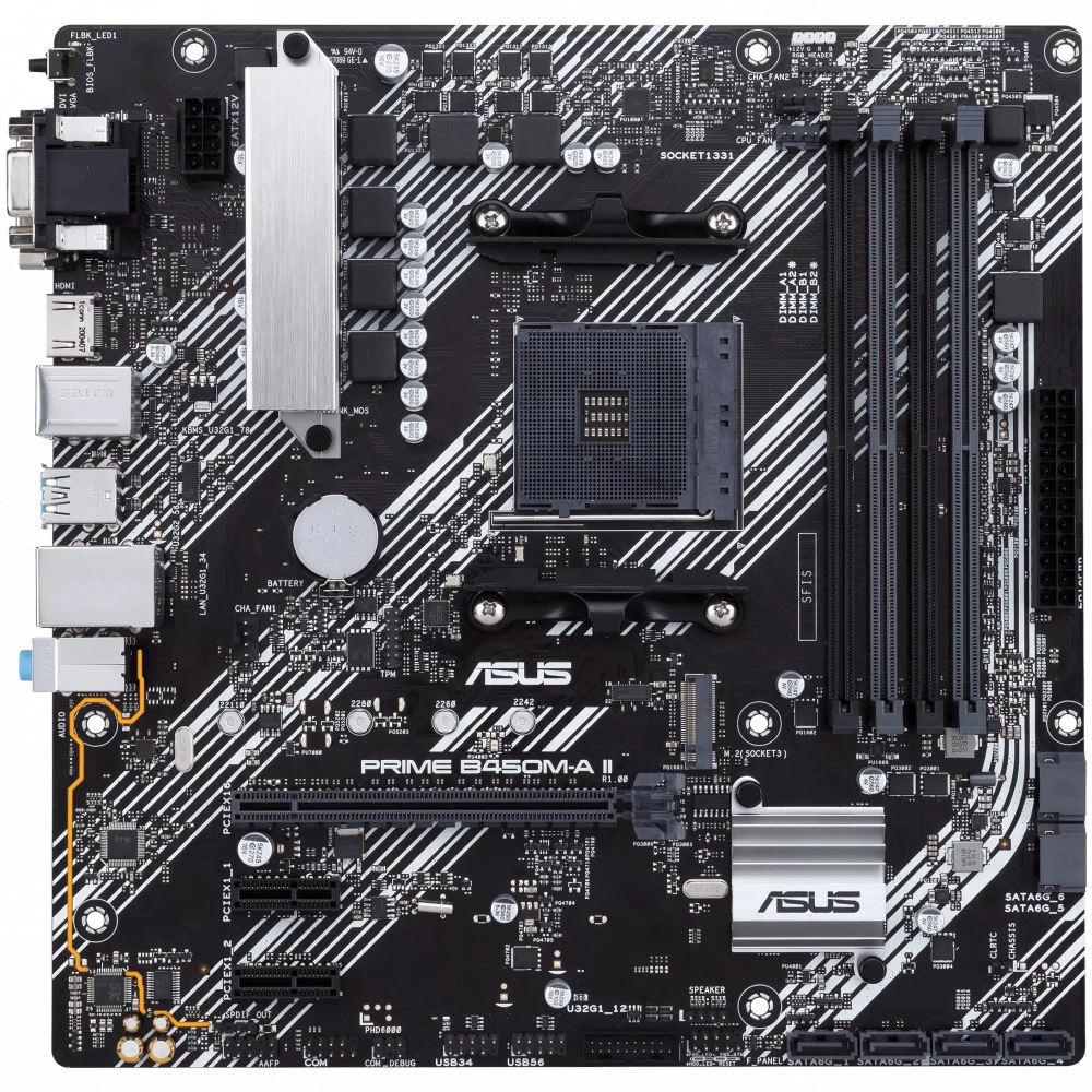 Материнская плата Asus PRIME B450M-A II DDR4 Micro-ATX, AMD AM4