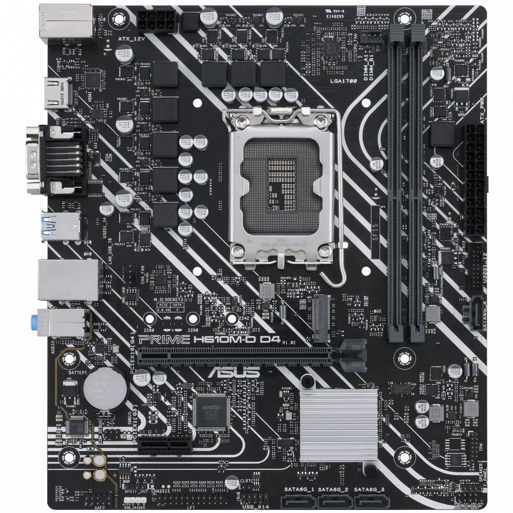 Материнская плата Asus PRIME H610M-D D4 DDR4 Micro-ATX, LGA 1700