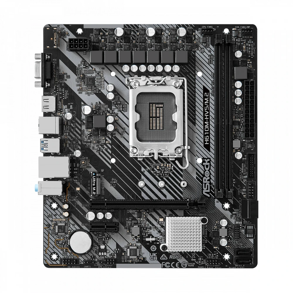 Материнская плата ASRock H610M-HVS/M.2 R2.0 DDR4 Micro-ATX, LGA 1700