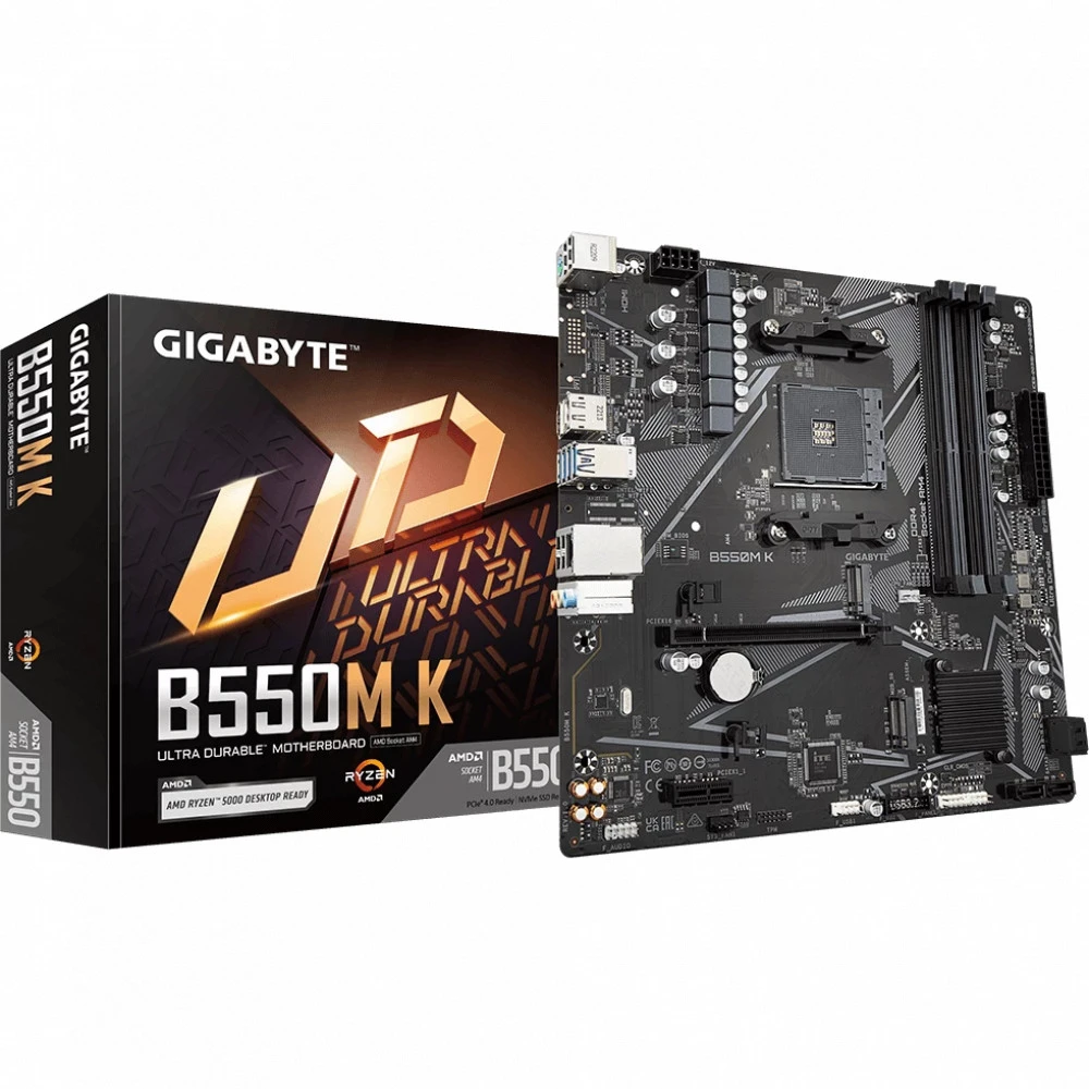 Материнская плата Gigabyte B550M K DDR4 Micro-ATX, AMD AM4