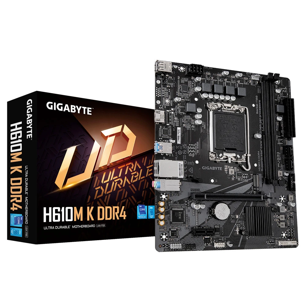 Материнская плата Gigabyte H610M K DDR4 rev. 2.0 Micro-ATX, LGA 1700