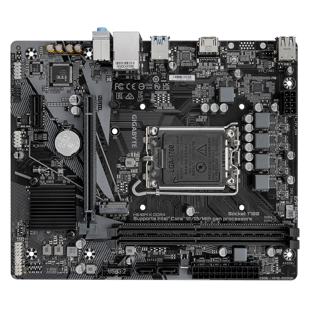 Материнская плата Gigabyte H610M K DDR4 rev. 2.0 Micro-ATX, LGA 1700