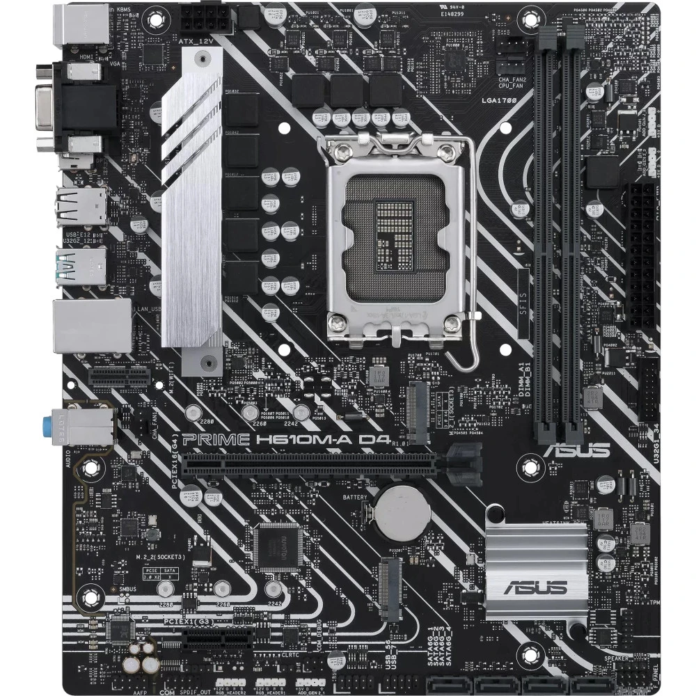 Материнская плата Asus PRIME H610M-A D4-CSM DDR4 Micro-ATX, LGA 1700