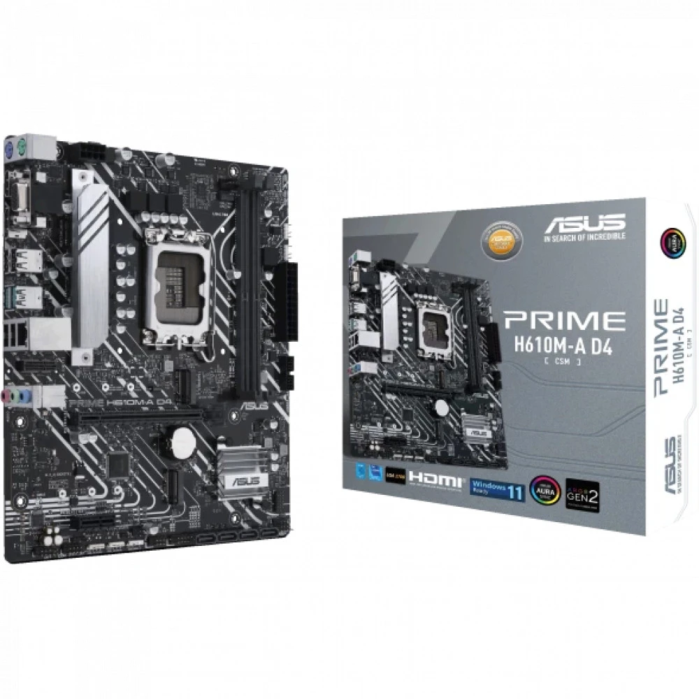 Материнская плата Asus PRIME H610M-A D4-CSM DDR4 Micro-ATX, LGA 1700
